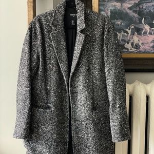 Oversized herringbone coat